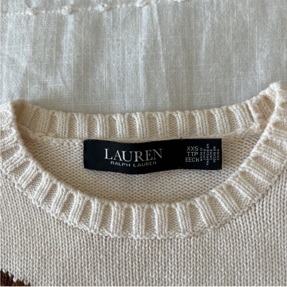 Ralph Lauren Intarsia Knit Hunting Dog Sweater - Picture 4 of 4